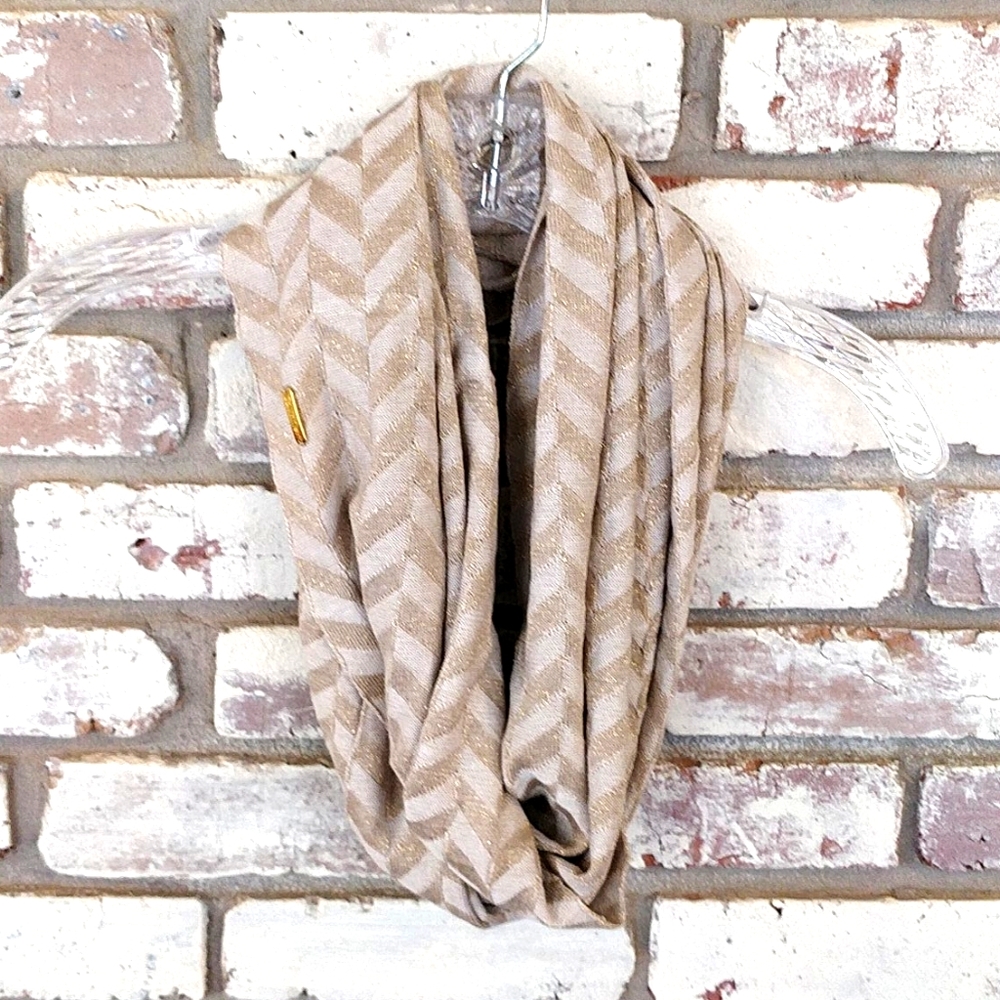 Calvin Klein Chevron Metallic Infinity Scarf